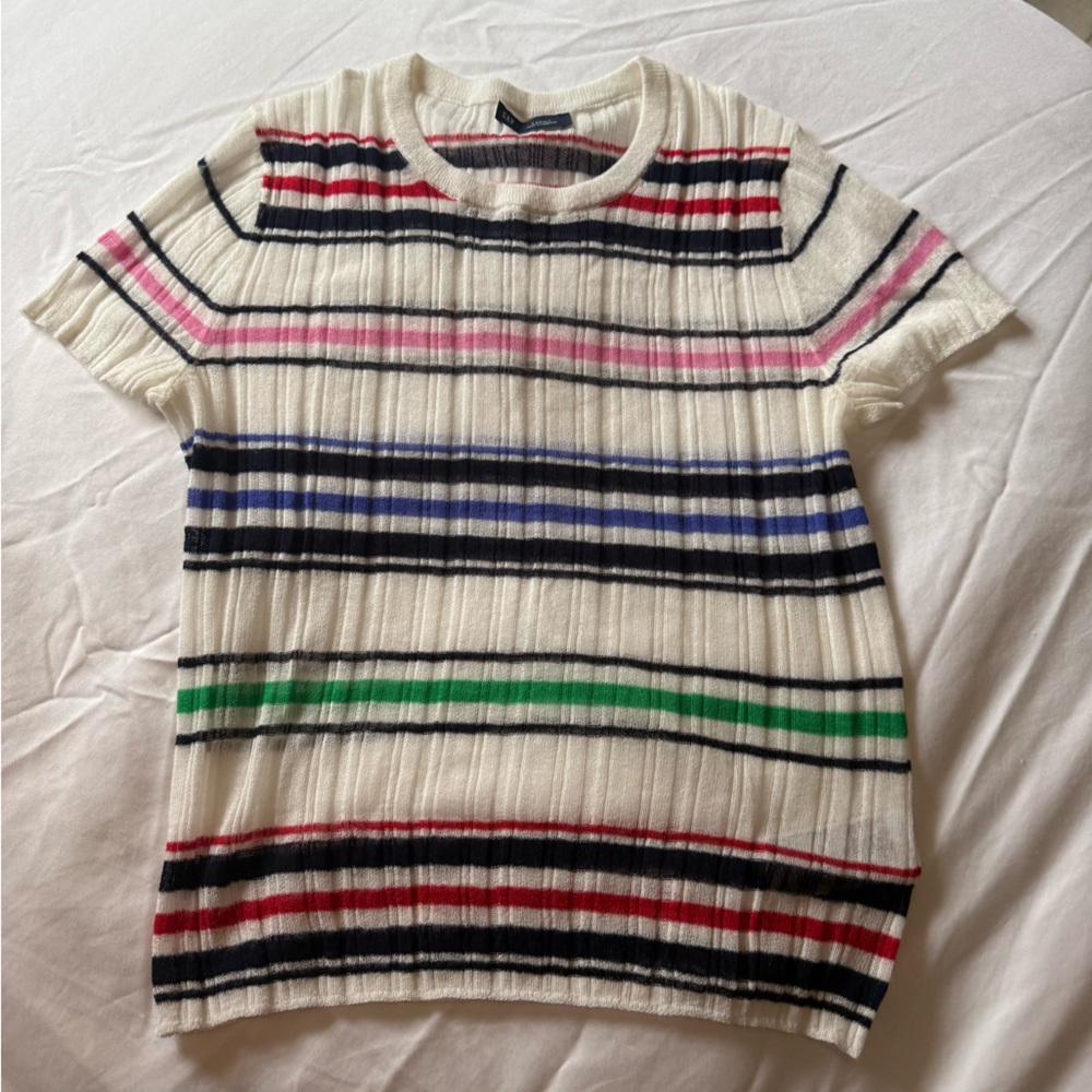 Striped Sheer Rib T-Shirt - Picture 3 of 4